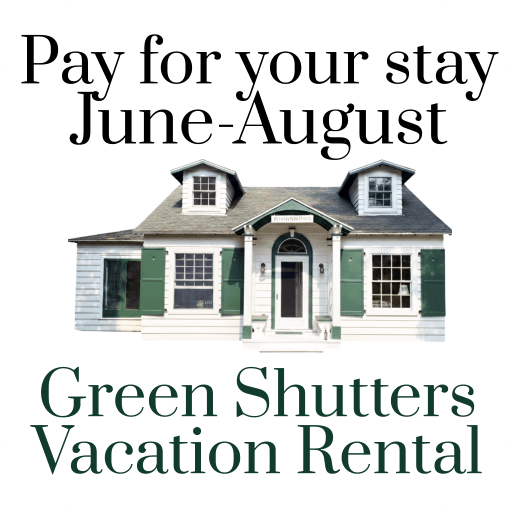 2-night minimum stay in the summer at Green Shutters Vacation Home Rentals on Lake Michigan